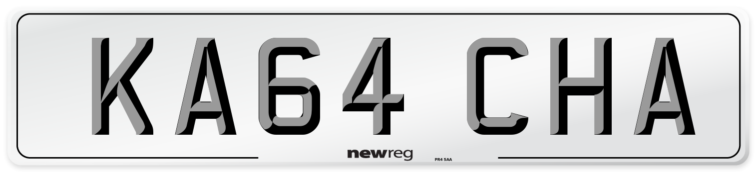 KA64 CHA Number Plate from New Reg